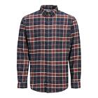 Jack & Jones Men's Check Shirt Long Sleeve Button Down Flannel Shirts for Men