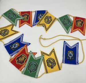 Harry Potter Poudlard House guirlande/bannière feat. toutes les 4 maisons ; drapeau serdaigle