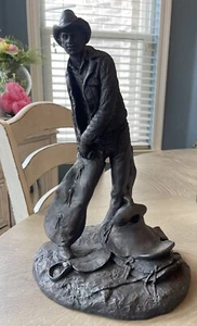 Statua scultura western bronzata Michael Garman firmata 1972 rara difficile da trovare - Foto 1 di 7