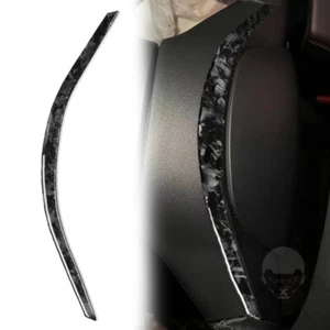 Forged Carbon Fiber Steering Wheel Upper Trim for Tesla Model 3/Y - Picture 1 of 6