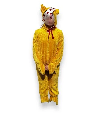 Children’s Pudsey Bear Yellow Faux Fur Costume Children In Need Age 7-8 Years - Image 1 of 4