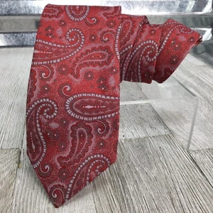 Vintage Sturbridge Herren rot grau Paisley Krawatte Seidenmischung Polyester USA - Bild 1 von 7