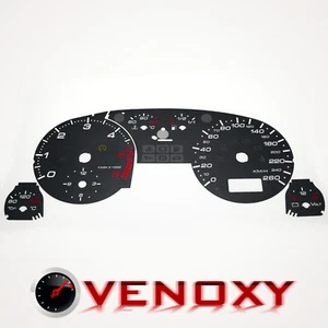 Audi A6 C5 1997-1999 Diesel 260 KM/H Aftermarket Black Gauge Faces - Foto 1 di 3
