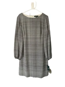 Lauren by Ralph Lauren Women's Glen Plaid Shift Dress Sz 14 - Picture 1 of 4