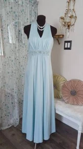 Vintage 70's Greek Goddess Evening Gown Jack Bryan Dress Maxi Sleeveless S-M - Picture 1 of 11