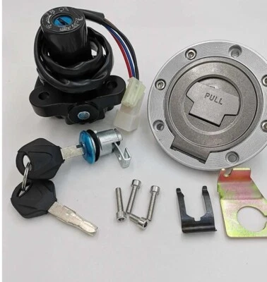 Interruptor de encendido de gas combustible - bloqueo de asiento con llave compatible con Yamaha YZF R6 2003-2005 FZ6 04-09 Foto 1 de 4