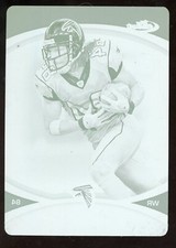 Roddy White 2010 Topps Finest Cyan Printing Plate Serial #d 1/1 Atlanta Falcons