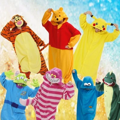 Anime Cosplay Pyjamas Costume Hoodies Animal Adult one pie Unisex Fancy Dress UK - Image 1 of 4