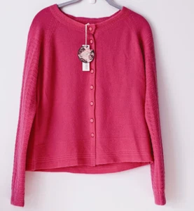 NWT ODD MOLLY WOMENS 100% CASHMERE HOT PINK CARDIGAN $309~ SMALL - Picture 1 of 7