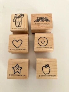 STAMPIN' UP 1999 vari 4 francobolli in gomma montati su legno - Foto 1 di 3