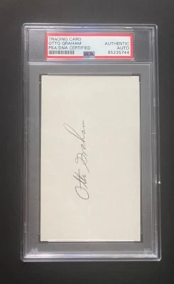 Otto Graham Signed Index Card- PSA/DNA HOF - Image 1 of 2