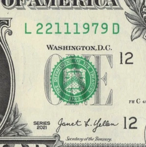 NOV 22 1979 Birthday Date Note Fancy Serial Number One Dollar Bill Crisp UNC - Picture 1 of 12