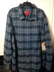 Mens Browning Plaid Hunting Shirt NWT XXL Blue Gray Glenwood Heritage Collection - Picture 1 of 5