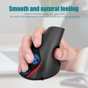 Wired Vertical Ergonomic Working USB Optical Mouse 3200 DPI 6 Buttons PC ASB TDM - Picture 1 of 19
