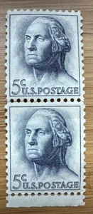 US Stamps Scott #1213 5c George Washington Block of 2 MNH OG - Picture 1 of 2