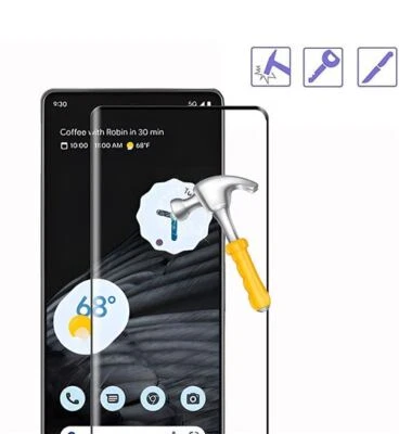 Verre Trempé pour Google Pixel 7 pro ,Film Protection écran Dureté 9H Incurvé