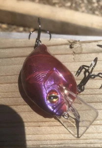 Custom Painted Crankbait S-crankbait Candy Blood Red Ghost - Picture 1 of 9