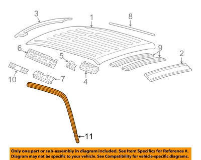Sello derecho techo-tira climática Ford OEM 99-16 F-250 Super Duty 9C3Z2651222A Foto 1 de 2