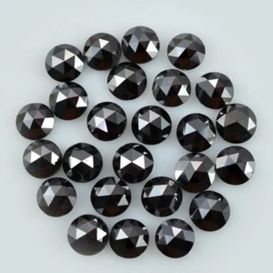 Lote Diamante Natural Diamante Rosecut Redondo Color Negro 1+TCW Cucharada 2.5-3.0MM - Imagen 1 de 16