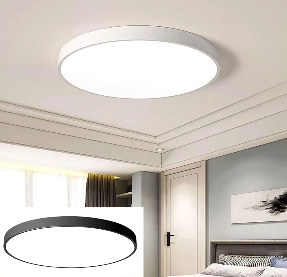 Plafoniera da Soffitto LED Design Tondo Extra Sottile 23/30/48/60 CM da Interno - Immagine 1 di 1