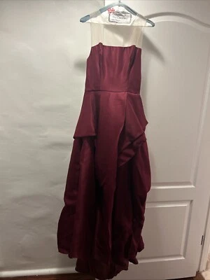 Monique Llhuillier gown Burgundy Size Small - Image 1 of 4