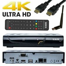 VIARK Sat 4K UHD 2160p H.265 Odbiornik LAN WLan Multistream DVB-S2X USB czarny