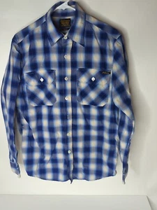 Civilianaire Shirt Blue Plaid Wash & Go Wear Classic Long Sleeve Mens Small - Picture 1 of 15