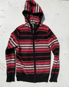 Women's Lauren Ralph Lauren Active Hoodie Multicolor Southwest M Zip Aztec City - Picture 1 of 12