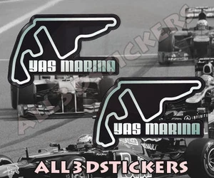 2 x Autocollant Résine 3D Circuit Yas Marina 6x4 cm - Imagen 1 de 1