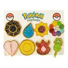 Pokemon Cartoon Anime All 8 SHINY Kanto Gym Badges from Generation 1 for Cosplay