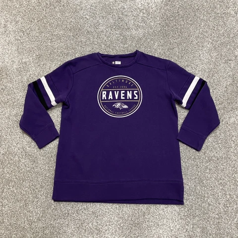 Baltimore Ravens Sweater Womens Extra Large XL Crew Sweatshirt Team NFL Football Cover