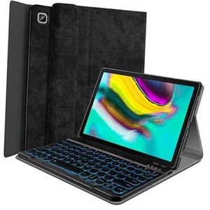 Backlit Keyboard Case for Samsung Galaxy Tab S5e 10.5" 2019, 7 Colors Black - Picture 1 of 8