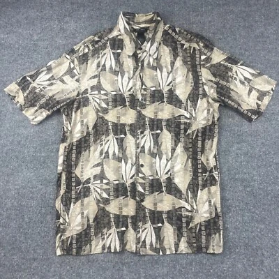 AXCESS Shirt Men's Medium Button Up Botanical Print Hawaiian Beach Relax Floral - Image 1 of 4