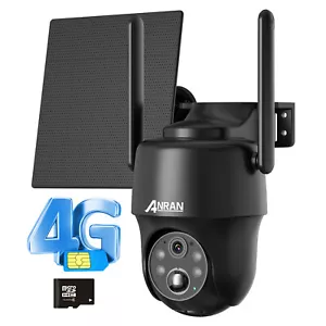 ANRAN 2K Solar Mobilfunk 4G LTE Überwachungskamera Kamera Wildkamera SIM 64G - Bild 1 von 14