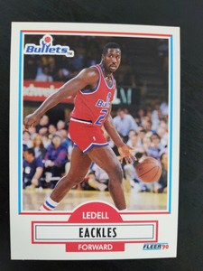 1990-91 Fleer Ledell Eackles Washington Bullets #191