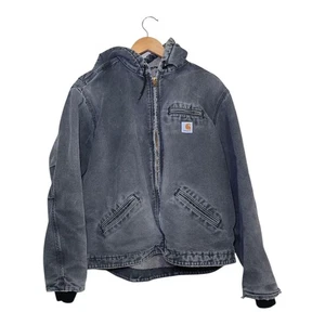 Carhartt graue Duckwash Sherpa gefütterte Kapuzenjacke mit Reißverschluss Gr. XXL (20) Damen - Bild 1 von 23