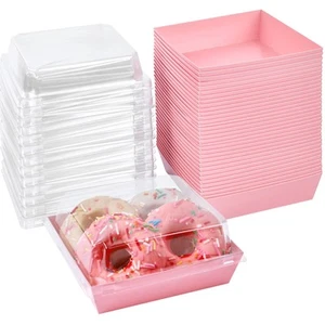 Small Charcuterie Boxes with Clear Lids, To Go Paper Disposable Food Containe... - Picture 1 of 7