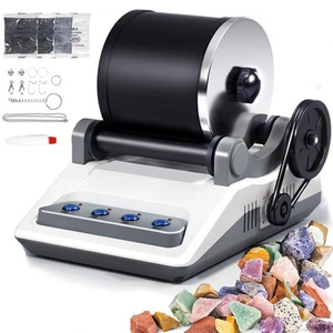 Rock Tumbler Kit,Rock Polisher for Kids & Adults,Includes 2 Belts,Bag of Roug... - Picture 1 of 7