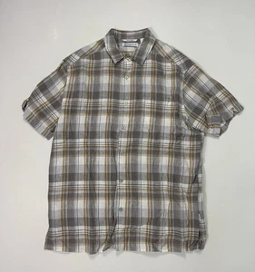 Cubavera Hombre Mediana 100% Lino Botón Camisa Vacaciones Barco Ligero Informal - Imagen 1 de 7