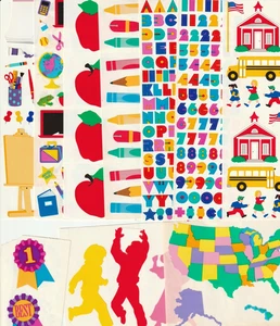 Vintage Mrs Grossmans Stickers School Supplies Art Letters Numbers - YOU PICK - Picture 1 of 11