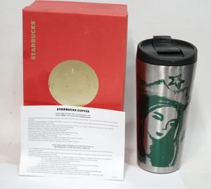 Nuevo vaso de café Starbucks Siren 2014 16 0z verde sirena en acero inoxidable - Imagen 1 de 12