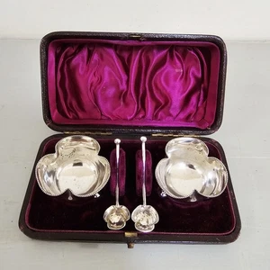 Antik Silber Kleeblatt Form Keller passende Löffel Horaz Woodward 1883 - Bild 1 von 5