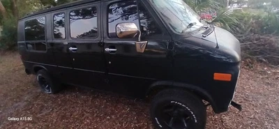 Racing Matte Black G20 Conversion Van 1995 Chevrolet G20 - Image 1 of 4