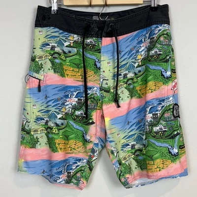 Volcom Mod Tech Keep the Country Stoned Waimea Boardshorts 30 - Image 1 of 4