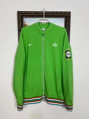 Chaqueta de Fútbol Vintage Nike Copa Mundial de Brasil Fútbol Verde Camiseta de Pista para Hombres Talla XL Foto 1 de 4