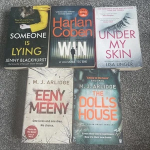 Crime Thriller Books Bundle X 5 Suspense Fiction Paperbacks C8 - Picture 1 of 15