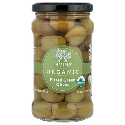 Organic Pitted Green Olives, 5.3 oz (150 g) - Image 1 of 2