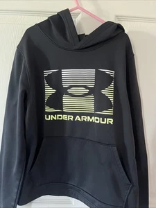 Under Armour Loose Pullover Hoodie Sweatshirt Boys Youth Size Medium Black - Picture 1 of 4