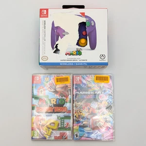 Nintendo Switch Wireless Controller w/Mario Vs DonkeyKong & Mariokart 8 - Picture 1 of 7