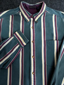 Vintage 90s Sero Shirtmakers Shirt Mens Size XL Long Sleeve Multicolor Stripes - Picture 1 of 12